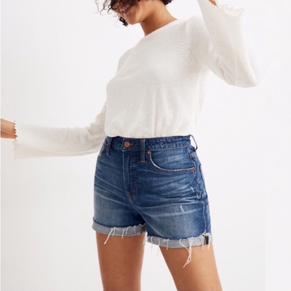 Madewell High-Rise Denim Shorts Cutoff Edition Size 26